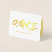 Danke duitman bedankt je goud folie kaarten (Voorkant)