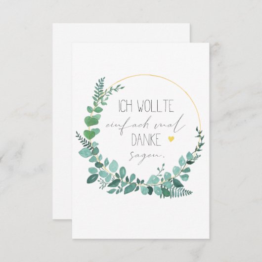 danke einfach so dankeskarte (Voorkant / Achterkant)