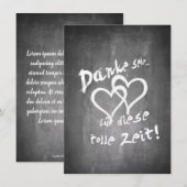 Danke für diese tolle Zeit auf einer Kreidetafel (Voorkant / Achterkant)