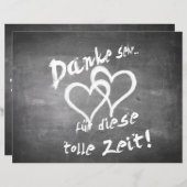 Danke für diese tolle Zeit auf einer Kreidetafel (Voorkant / Achterkant)