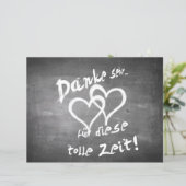 Danke für diese tolle Zeit auf einer Kreidetafel (Staand voorkant)