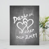 Danke für diese tolle Zeit auf einer Kreidetafel (Staand voorkant)