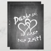 Danke für diese tolle Zeit auf einer Kreidetafel (Voorkant / Achterkant)