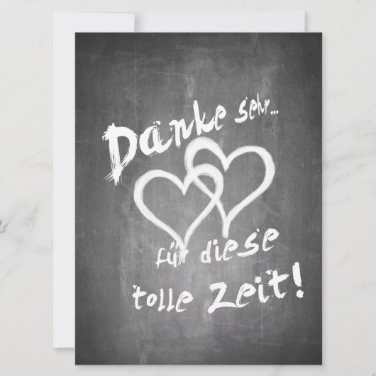 Danke für diese tolle Zeit auf einer Kreidetafel (Voorkant)