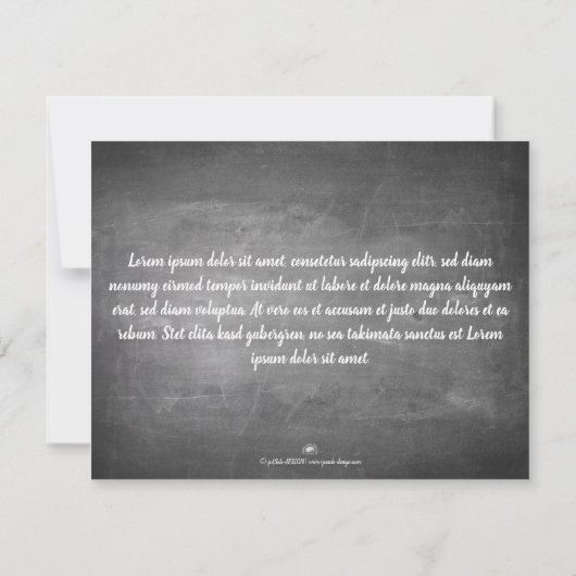 Danke für diese tolle Zeit auf einer Kreidetafel (Achterkant)