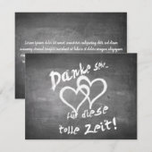 Danke für diese tolle Zeit auf einer Kreidetafel (Voorkant / Achterkant)