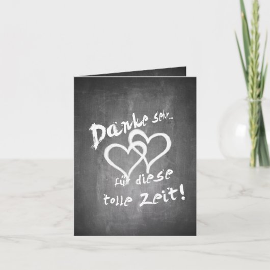 Danke für diese tolle Zeit auf einer Kreidetafel Kaart (Voorkant)