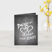 Danke für diese tolle Zeit auf einer Kreidetafel Kaart (Gele Bloem)