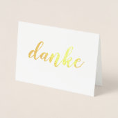 Danke German Bedankt Elegant Brush Script Folie Kaarten (Voorkant)