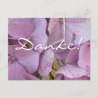 Danke! (Hortensia (roze)) - Postkarte Briefkaart
