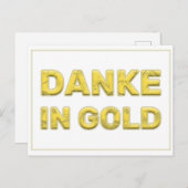 Danke in Gold! Briefkaart (Voorkant / Achterkant)