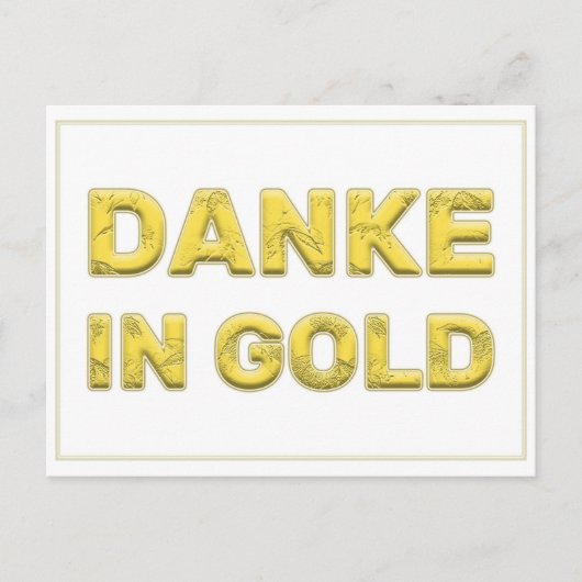 Danke in Gold! Briefkaart (Voorkant)