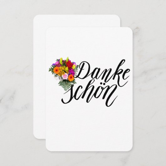 Danke Schon - Dank je wel Bedankkaart (Voorkant / Achterkant)