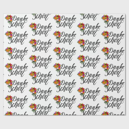 Danke Schon Dank u Duits Cadeaupapier (Vlak)