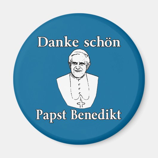 Danke Schon Pope Benedict Magneet (Voorkant)