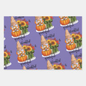 Dankelijke en dankbare set van drie papierbladen inpakpapier vel (Voorkant 3)