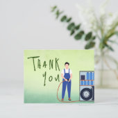 Danken aan een monteur briefkaart (Staand voorkant)