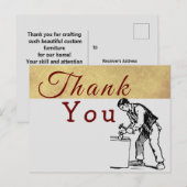 Danken aan een timmerman  briefkaart (Voorkant / Achterkant)
