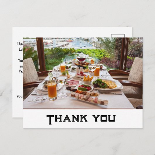 Danken aan hotel briefkaart (Voorkant / Achterkant)