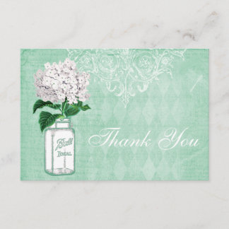 Danken de de Sjofele Elegante Kruik & Hydrangea Bedankkaart