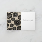 Danken de Zwarte Bloemen van de room u Bedankkaart (Binnen)