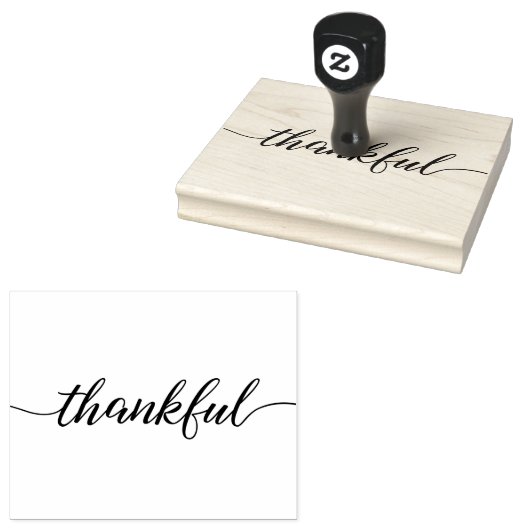 Dankend script moderne en elegante rubberstempel (Gestempeld)