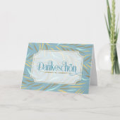 Dankeschon Sky Blue Botanical German Bedankkaart (Voorkant)