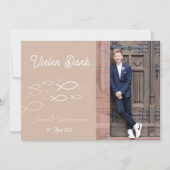 Dankeskarte Kommunion / Konfirmation Fischschwarm Kaart (Voorkant)