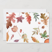 Dankeszondag diner | Wit met herfstbladeren Kaart (Achterkant)