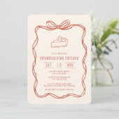 Danket-diner Potluck-diner Coquette Boogtaart Kaart (Staand voorkant)