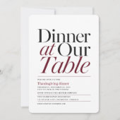 Danketafel Thanksgiving Kaart (Voorkant)