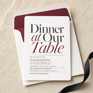 Danketafel Thanksgiving Kaart