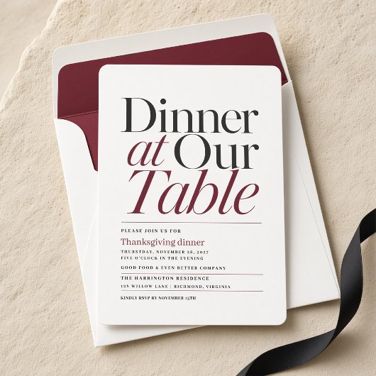 Danketafel Thanksgiving Kaart