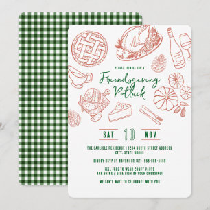 Danketent Dinner Vintage Landelijke Eten Gingham Kaart