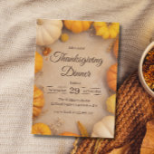Danketjesdiner Rustieke Oude Pompoen Herfst Kaart