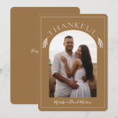 Dankful Dome Leaf Thanksgiving Holiday Fotokaart Feestdagenkaart (Voorkant / Achterkant)