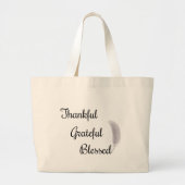 Dankful Grateful Blessed Angel Feather Grote Tote Bag (Voorkant)