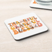 Dankful Grateful Blessed Bier Onderzetter (Linkerzijde)