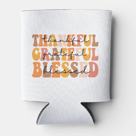 Dankful Grateful Blessed Blikjeskoeler (Voorkant)