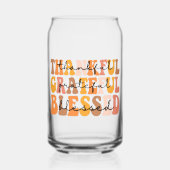 Dankful Grateful Blessed Blikvorm Glas (Voorkant)