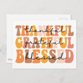Dankful Grateful Blessed Briefkaart (Voorkant / Achterkant)