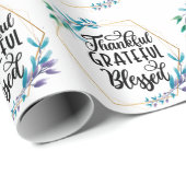 Dankful Grateful Blessed Cadeaupapier (Rol Hoek)
