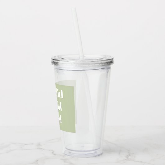 Dankful Grateful Blessed | Citaat Thanksgiving Acryl Drinkbeker (Links)