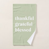 Dankful Grateful Blessed | Citaat Thanksgiving Bad Handdoek (Handdoek)