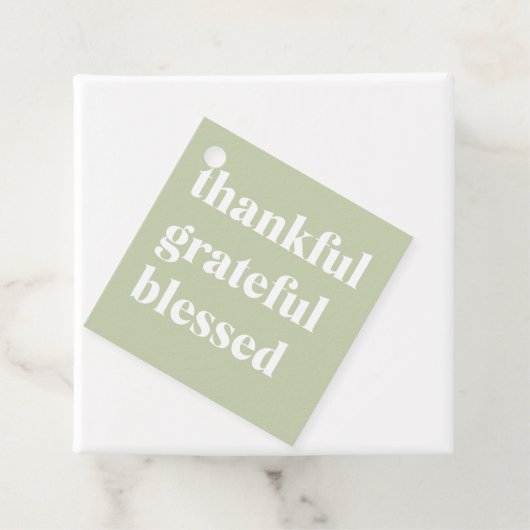 Dankful Grateful Blessed | Citaat Thanksgiving Bedankjes Labels (In situ)