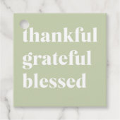 Dankful Grateful Blessed | Citaat Thanksgiving Bedankjes Labels (Voorkant)