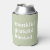 Dankful Grateful Blessed | Citaat Thanksgiving Blikjeskoeler (Blikje Voorkant)
