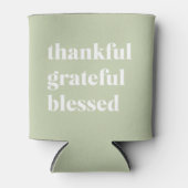 Dankful Grateful Blessed | Citaat Thanksgiving Blikjeskoeler (Voorkant)