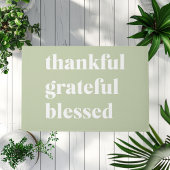 Dankful Grateful Blessed | Citaat Thanksgiving Deurmat