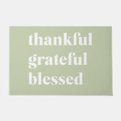 Dankful Grateful Blessed | Citaat Thanksgiving Deurmat (Voorkant)